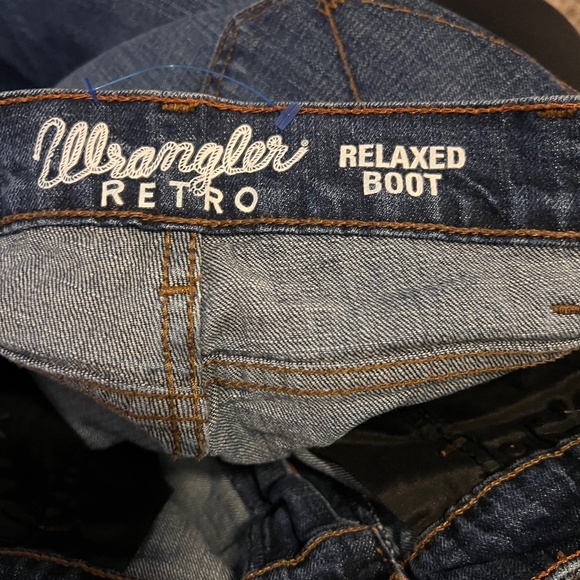 Wrangler Retro Jeans Men’s Boot Cut Slim Cut Size 36 Western Cowboy - Picture 2 of 10